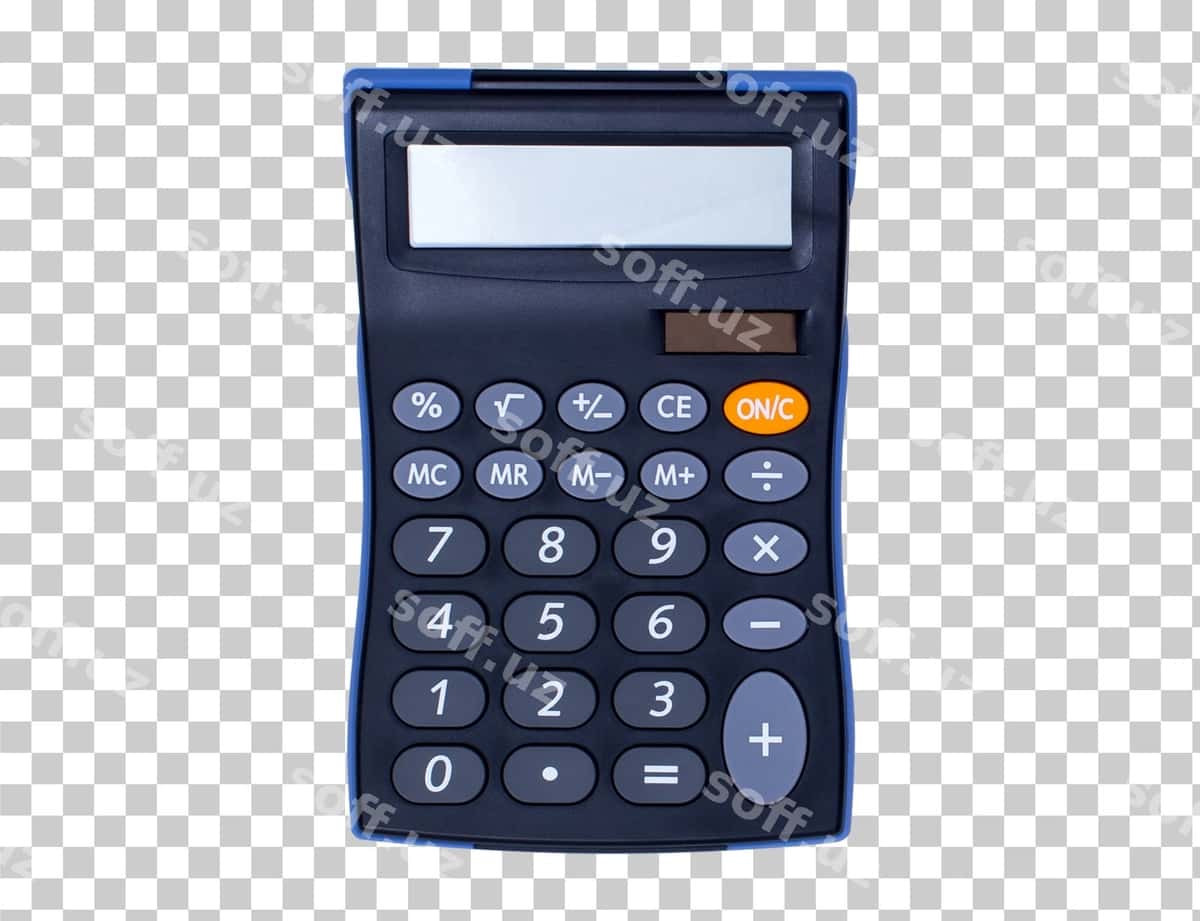 Izolyatsiya qilingan qora kalkulyator | Black calculator isolated 1