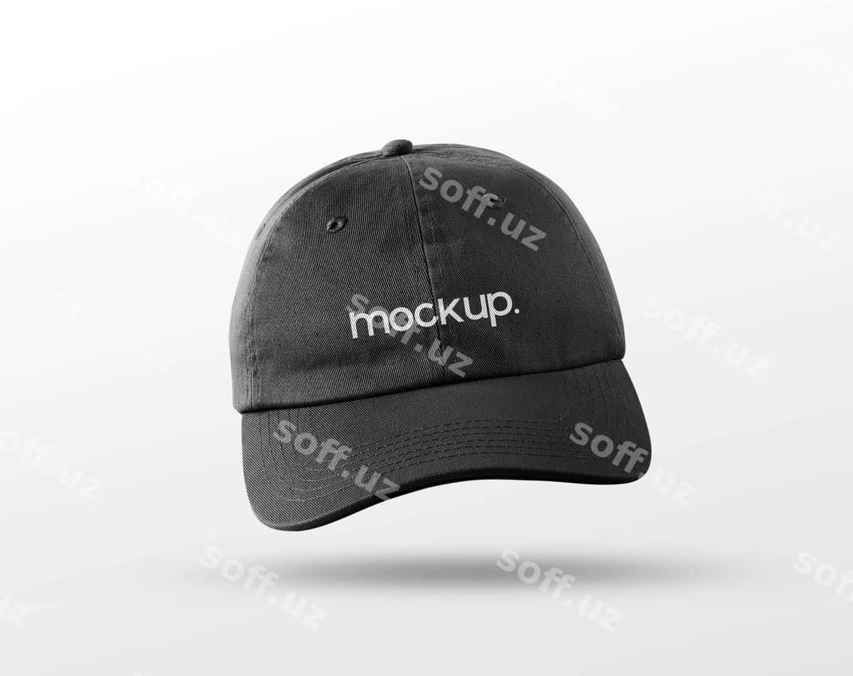 Qora kalpak mockup | Black hat mockup 1