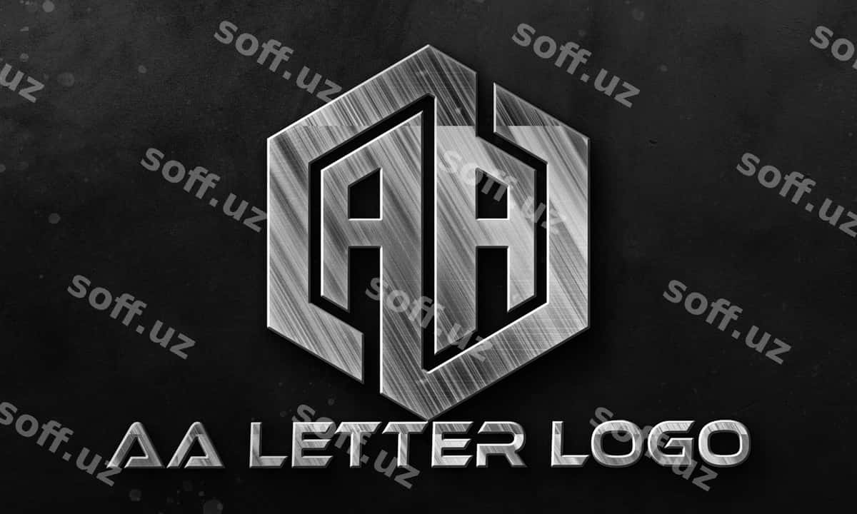 Qora oq logotip harfi | Black white logo letter 1