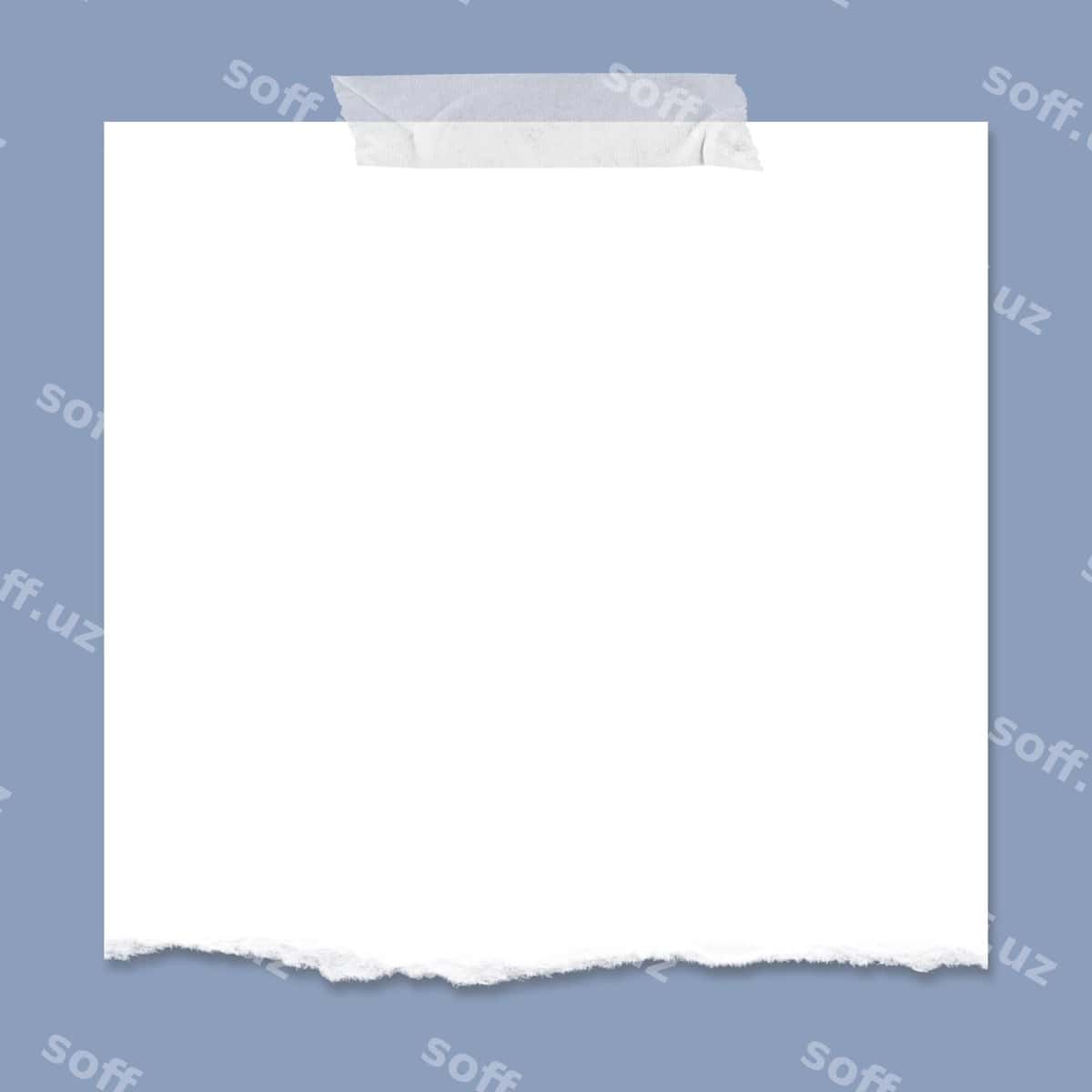 Bo'sh oq qog'ozdagi eslatma band qilingan fon | Blank white paper note taped background 1