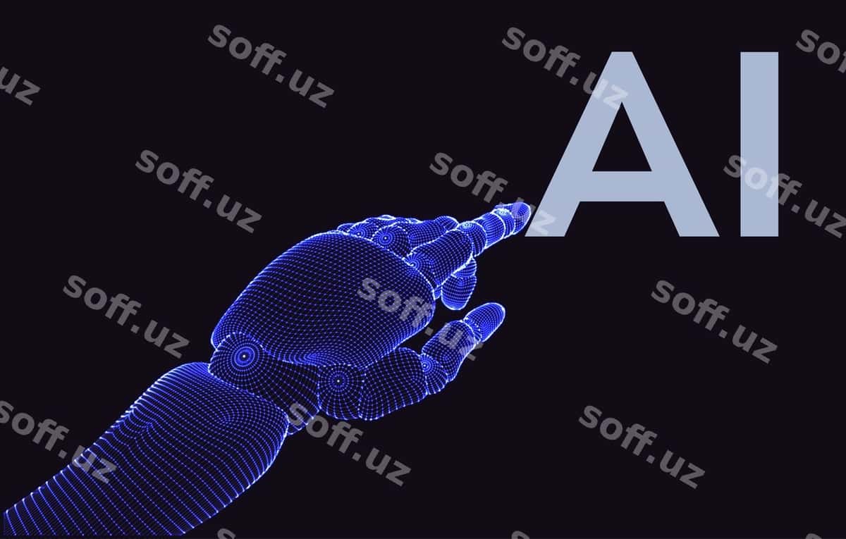 Ko'k robot qo'l harfni ko'rsatuvchi | Blue robot hand pointing letter 1