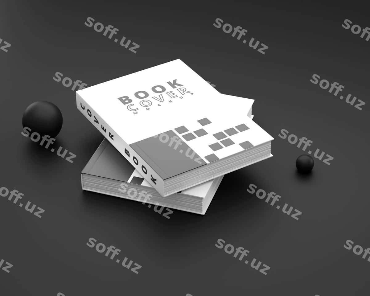 Kitob varaqi namunasi | Book cover mockup 1