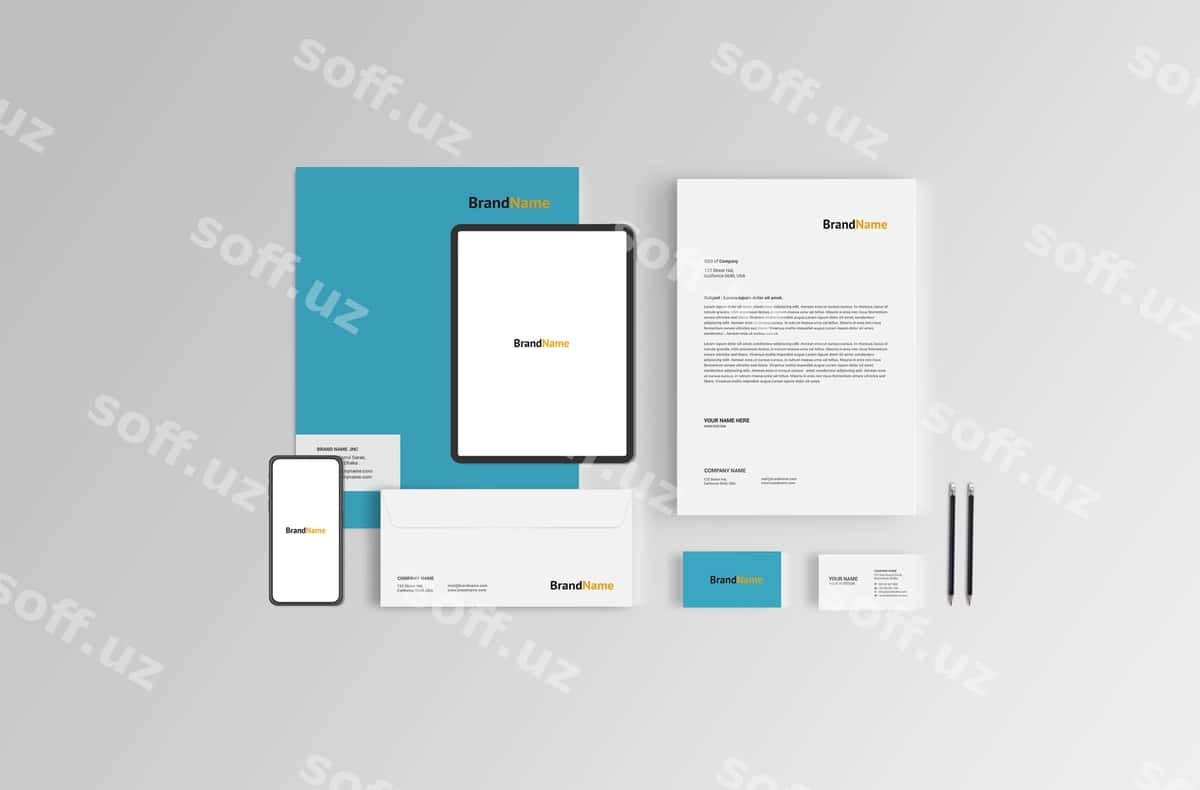 Branding qozondoshlik mock up | Branding stationary mock up 1