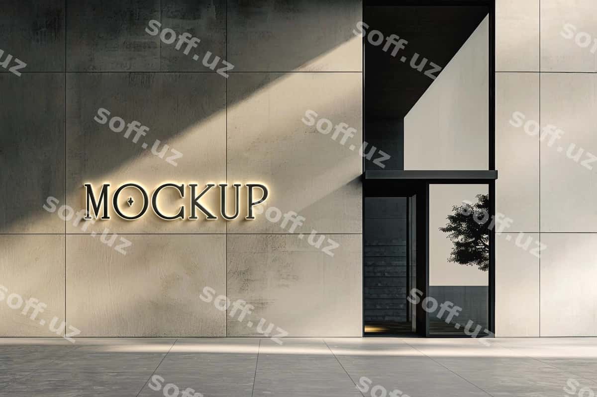 Bino fassadasi namunasi | Building facade mockup 1
