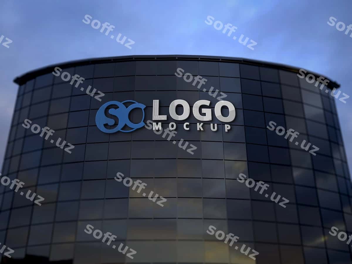 Binoo logotipi mockup | Building logo mockup 1