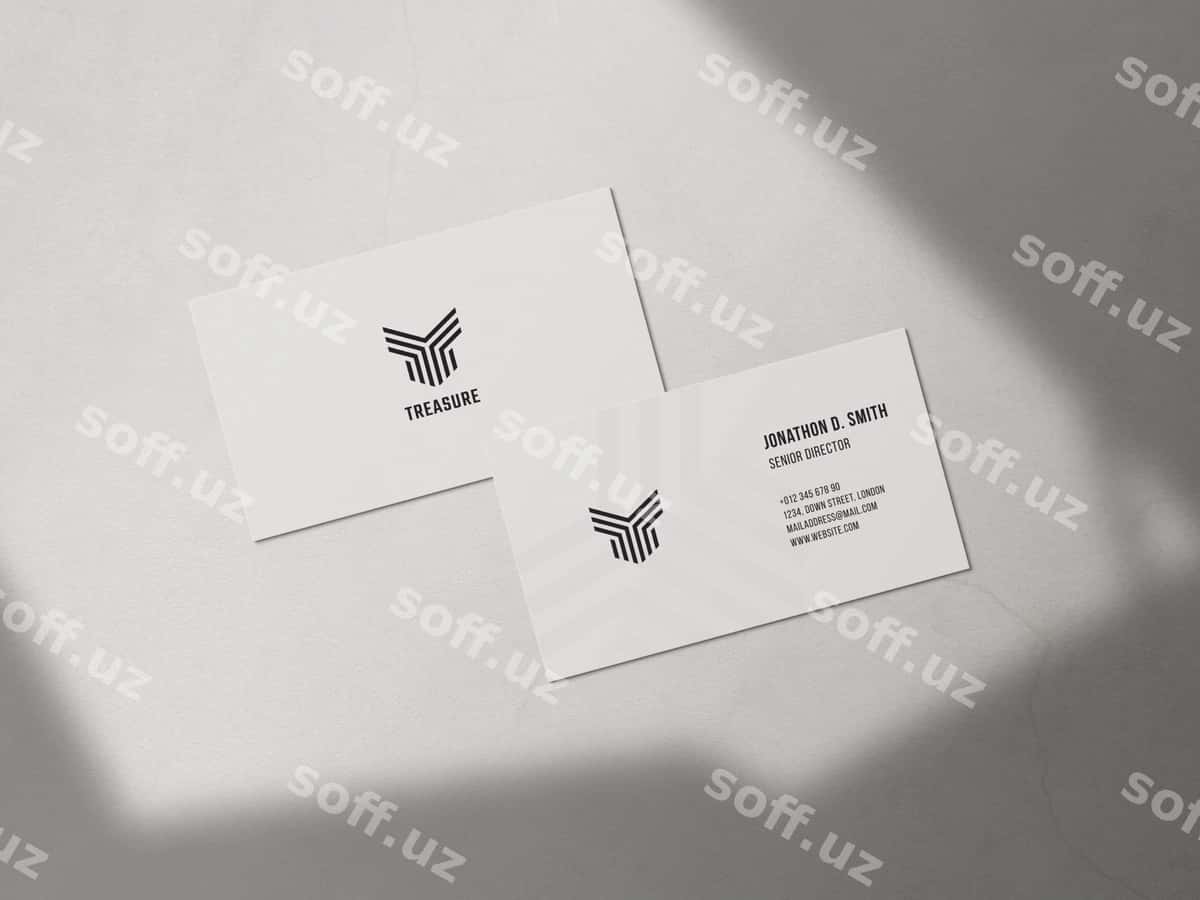 Biznes vizitka namuna qavat | Business card mockup floor 1