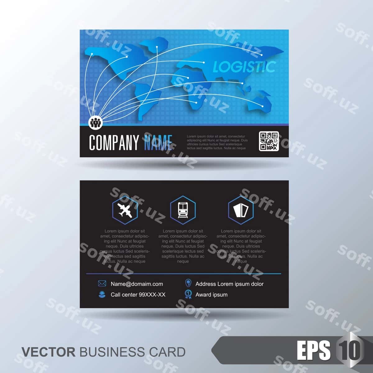Biznes karta shabloni | Business card template 1