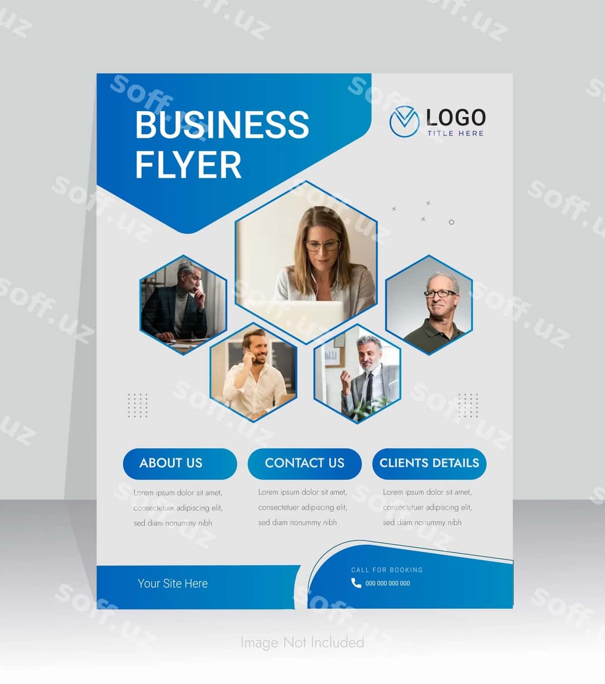 Biznes flyer uchun varaqning qoplashi banneri | Business flyer cover page banner 1