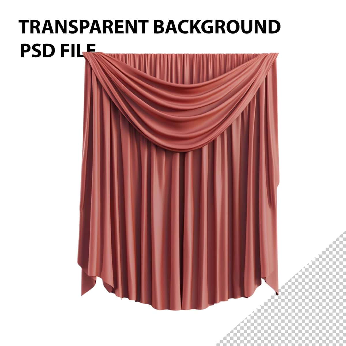 Qizil baxmal sahna pardasi maketi | Red velvet stage curtain mockup 1