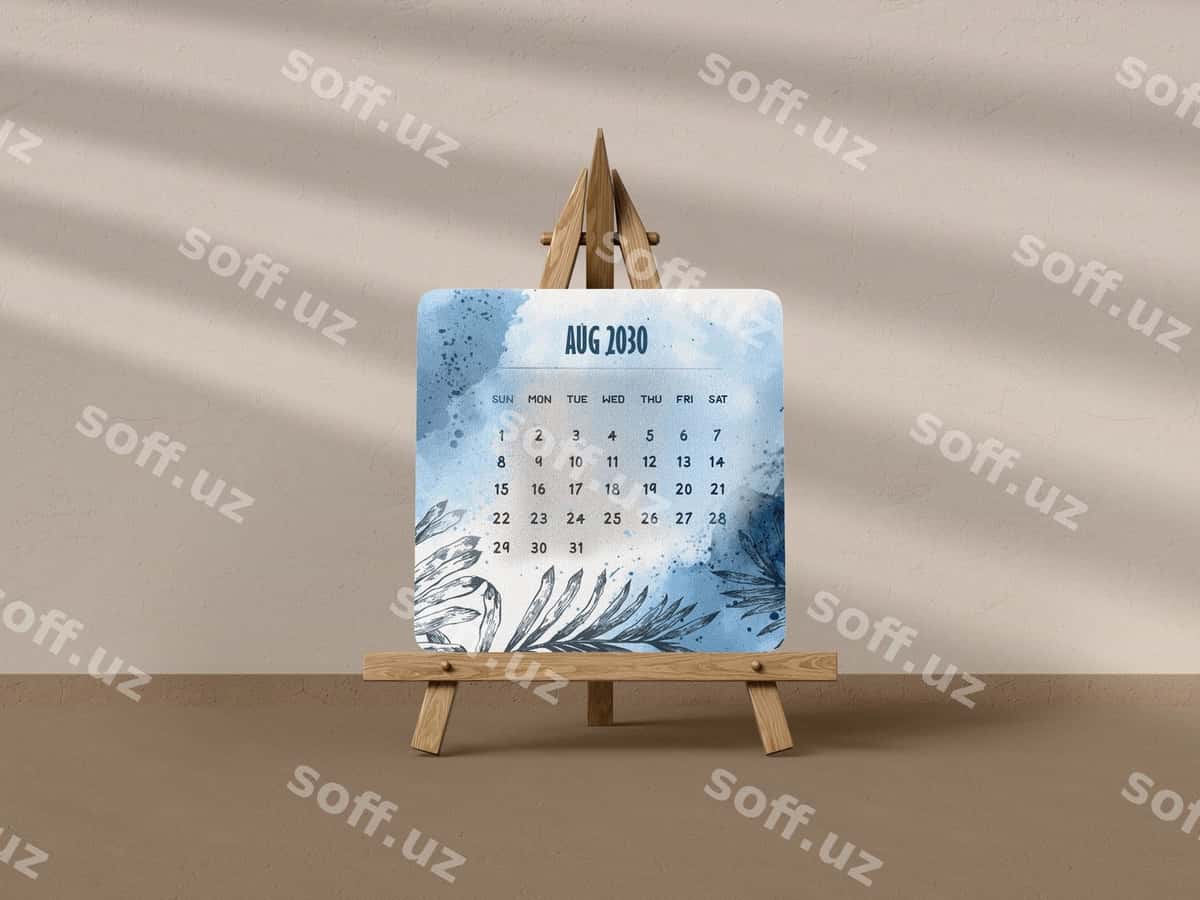Taqvim 2012 yil bilan | Calendar with year 2012 it 1