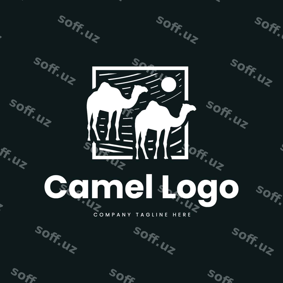 Begemot logotipi dizayni | Camel logo design 1