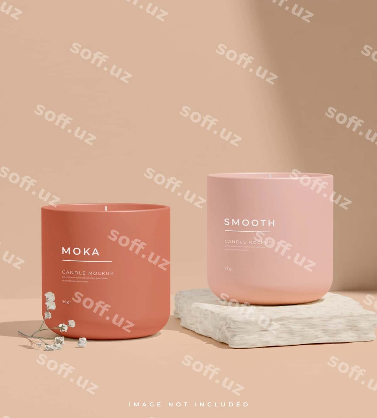 Soyuq shisha sovg'a namunasi | Candle jar mockup 1