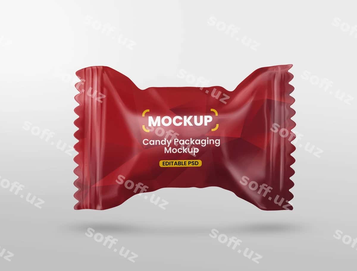 Konfet qadoqlash namunasi | Candy packaging mockup 1