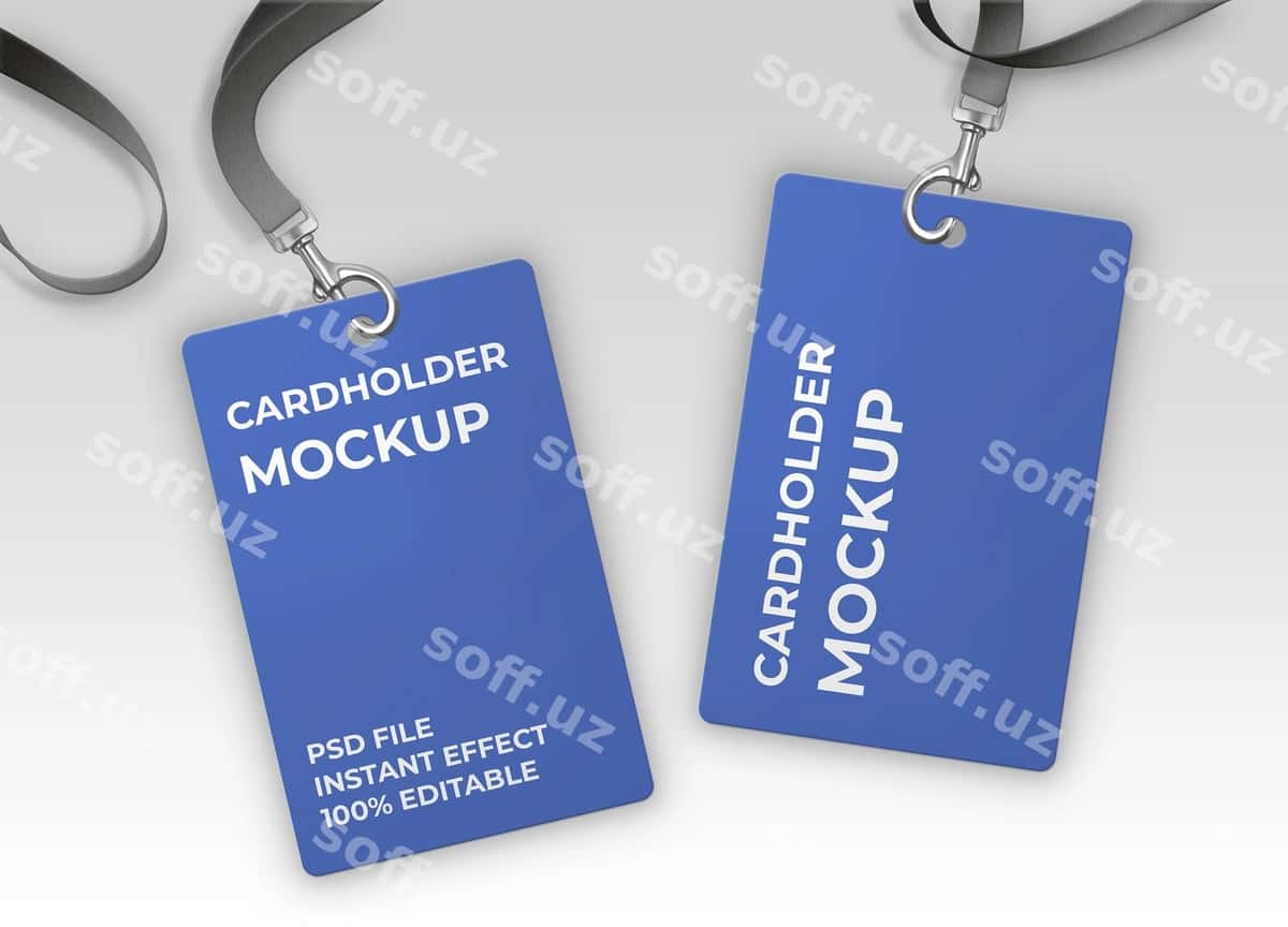 Karta tutiluvchi mockup | Card holder mockup 1
