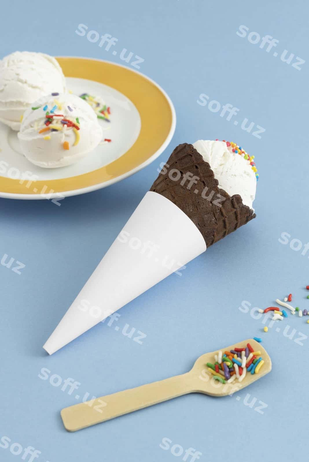 Karton kon namuna dizayni | Carton cone mockup design 1