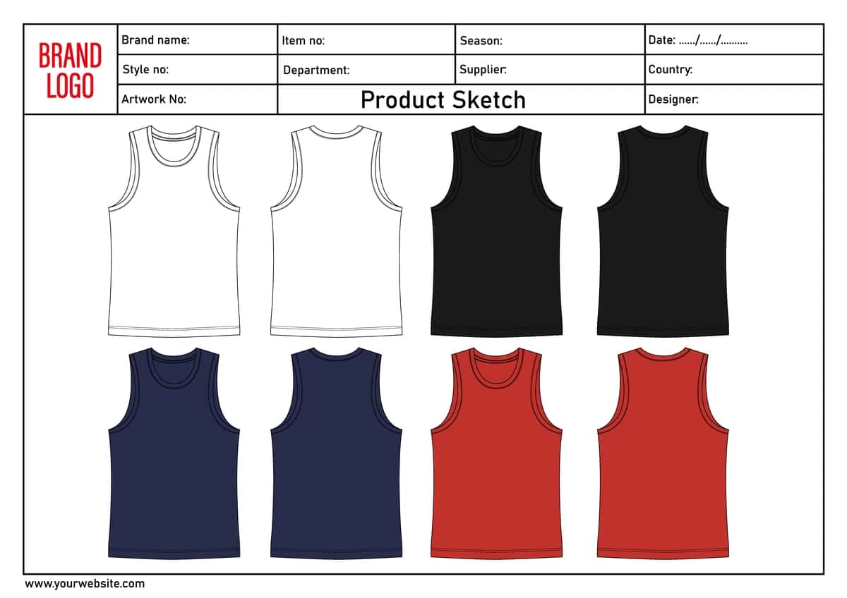 Kiyim-kechak texnikasi to'plami turli rangdagi yengsiz futbolkalar | Apparel tech pack sleeveless t shirts various colors 1