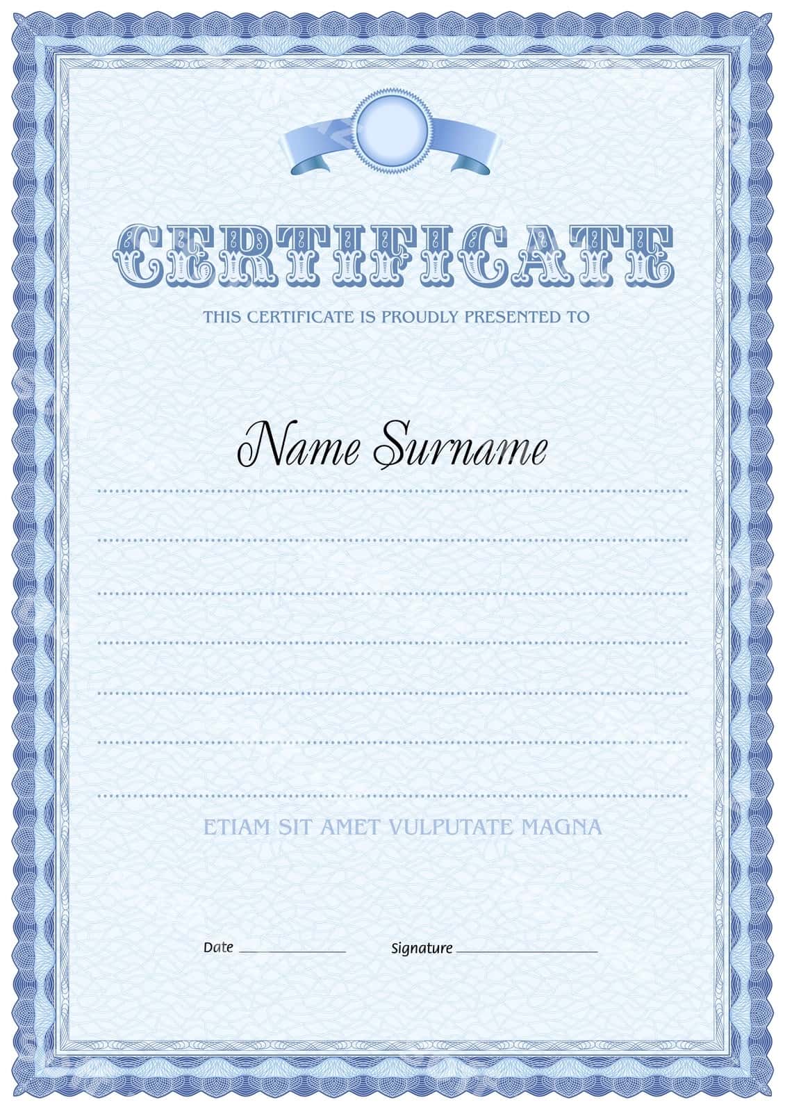 Guvohnoma bo'sh shablon | Certificate blank template 1