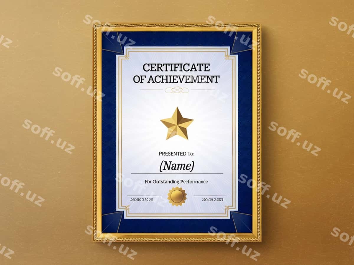 Sertifikat maketi | Certificate mockup 1