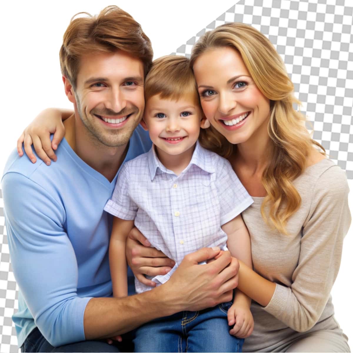 Kichkina bolali baxtli oila portreti | Portrait happy family with little child 1