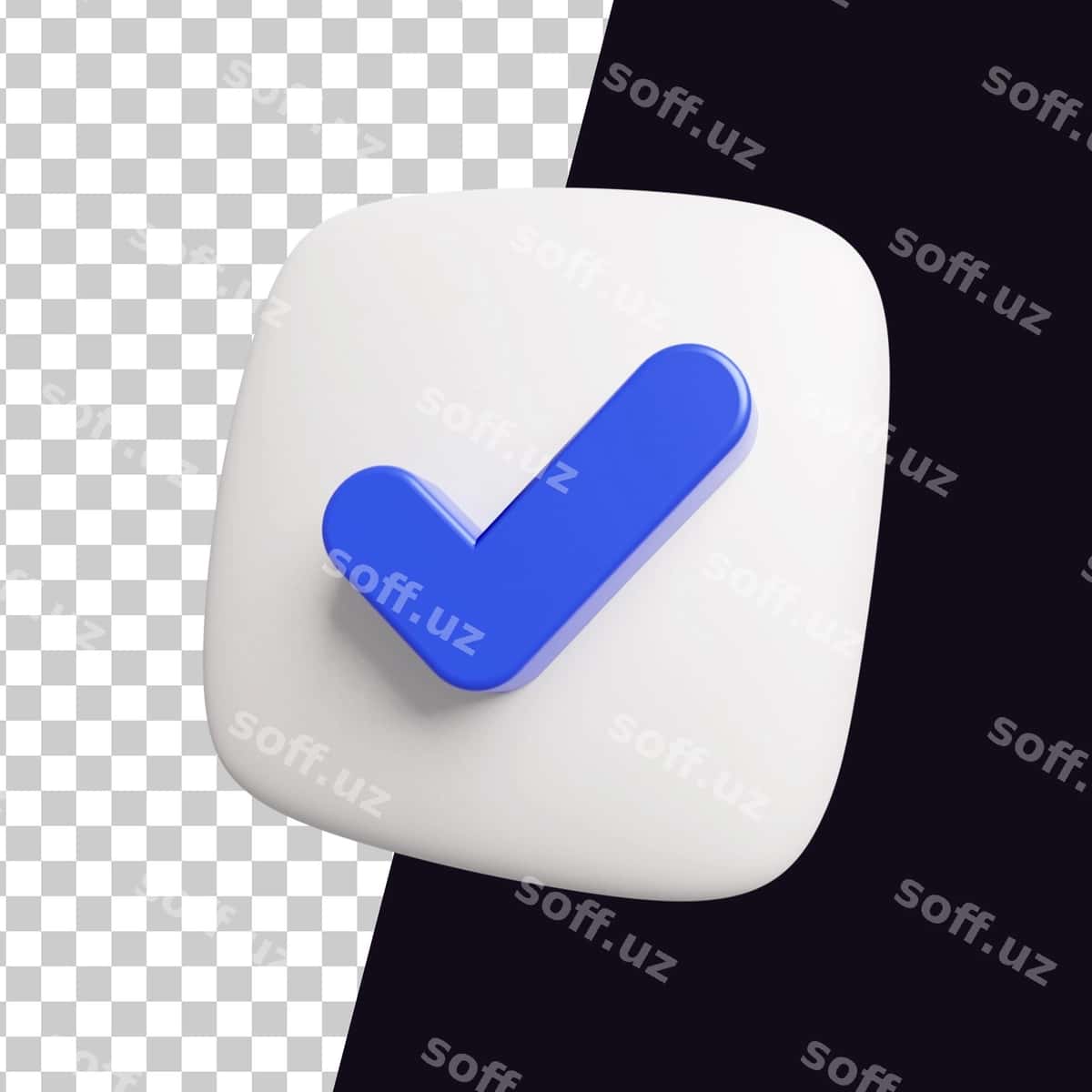 Chek ramzi ikonka 3d rendering | Check symbol icon 3d rendering 1
