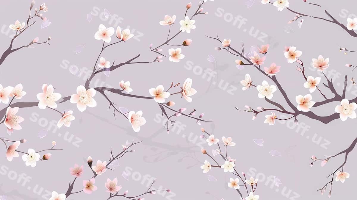 Gilos mevasi foni | Cherry blossom background 1