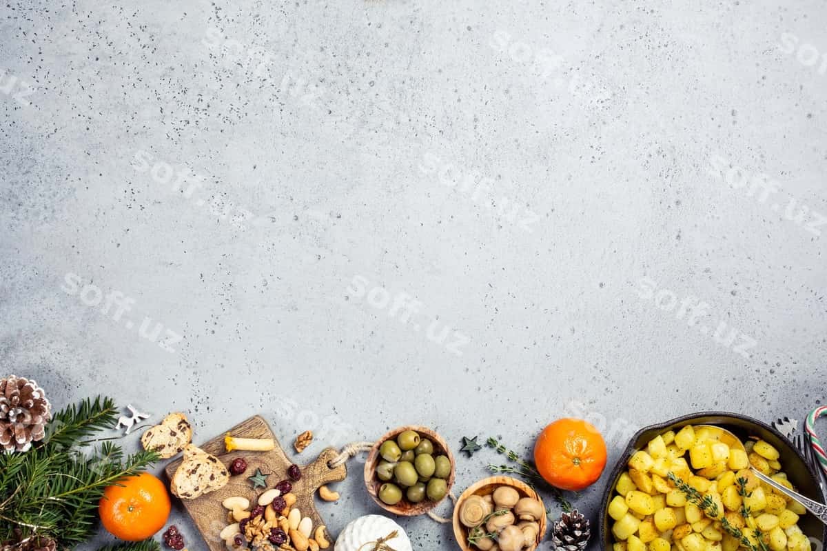 Rojdestvo kechki ovqat stoli foni | Christmas dinner party table background 1