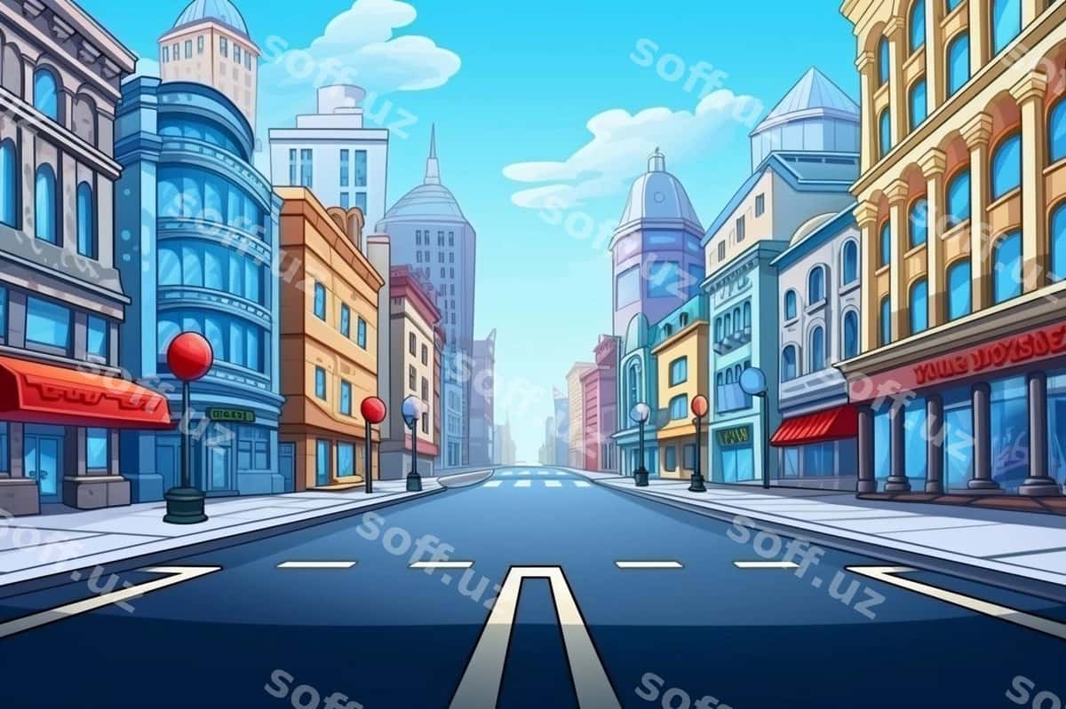 Shahar orqa fonda dizayn | City background design 1