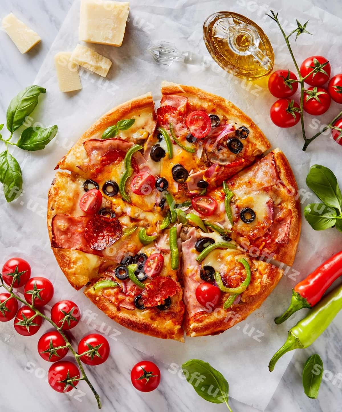 Yaqin pitsa mashtasi | Close up pizza table 1