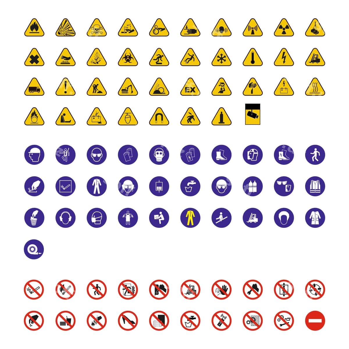 Jamlanma ish joyi oldini olish belgilar | Collection workplace prevention signs 1