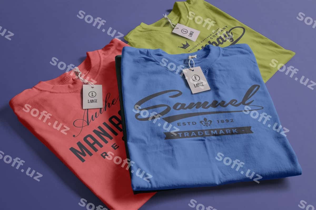 Rang futbolka namunasi | Color tshirt mockup 1