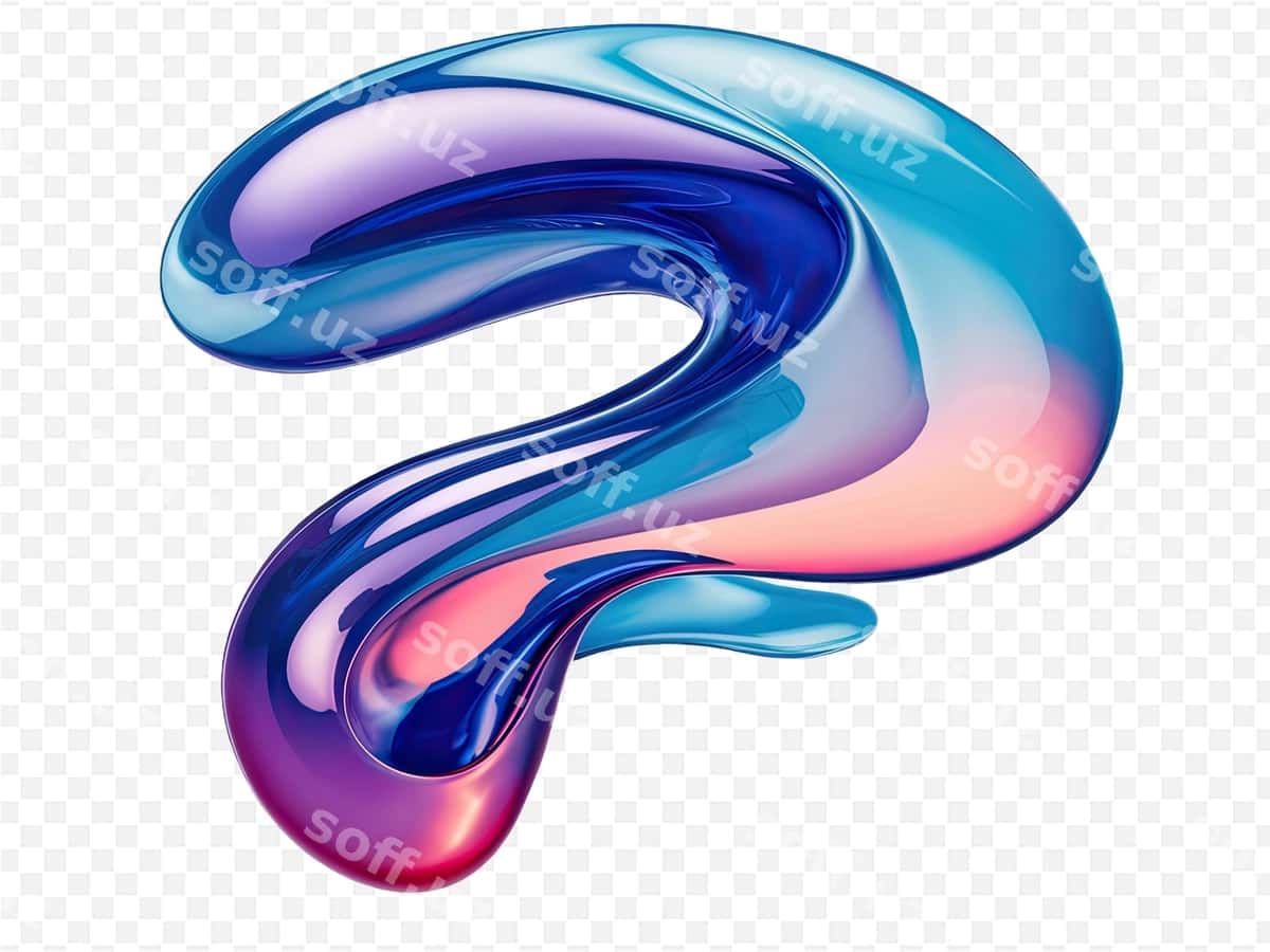 Rangli ko'k binafsha harf | Colorful blue purple colored letter 1