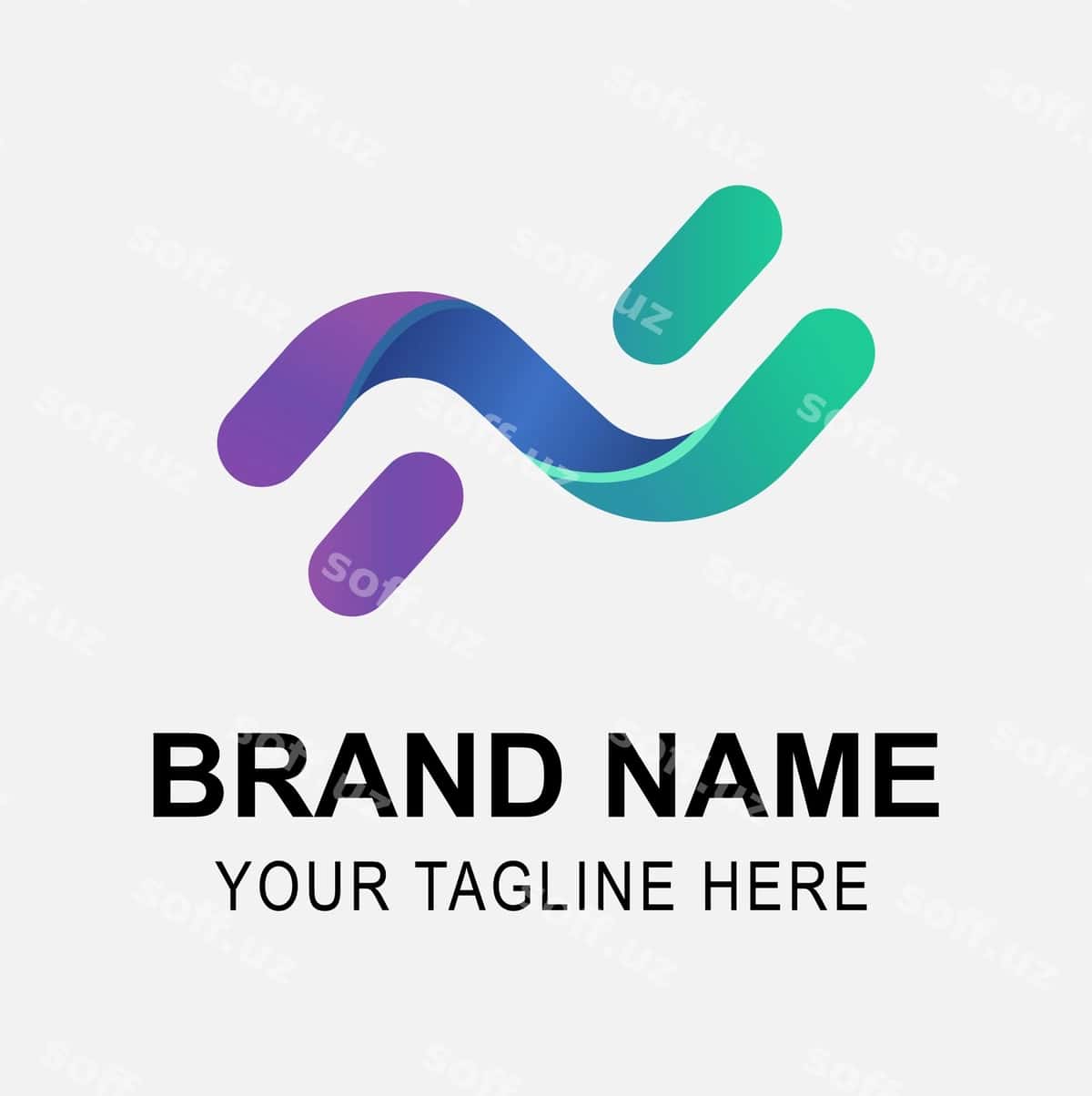 Rangli gradient logotip dizayni | Colorful gradient logo design 1