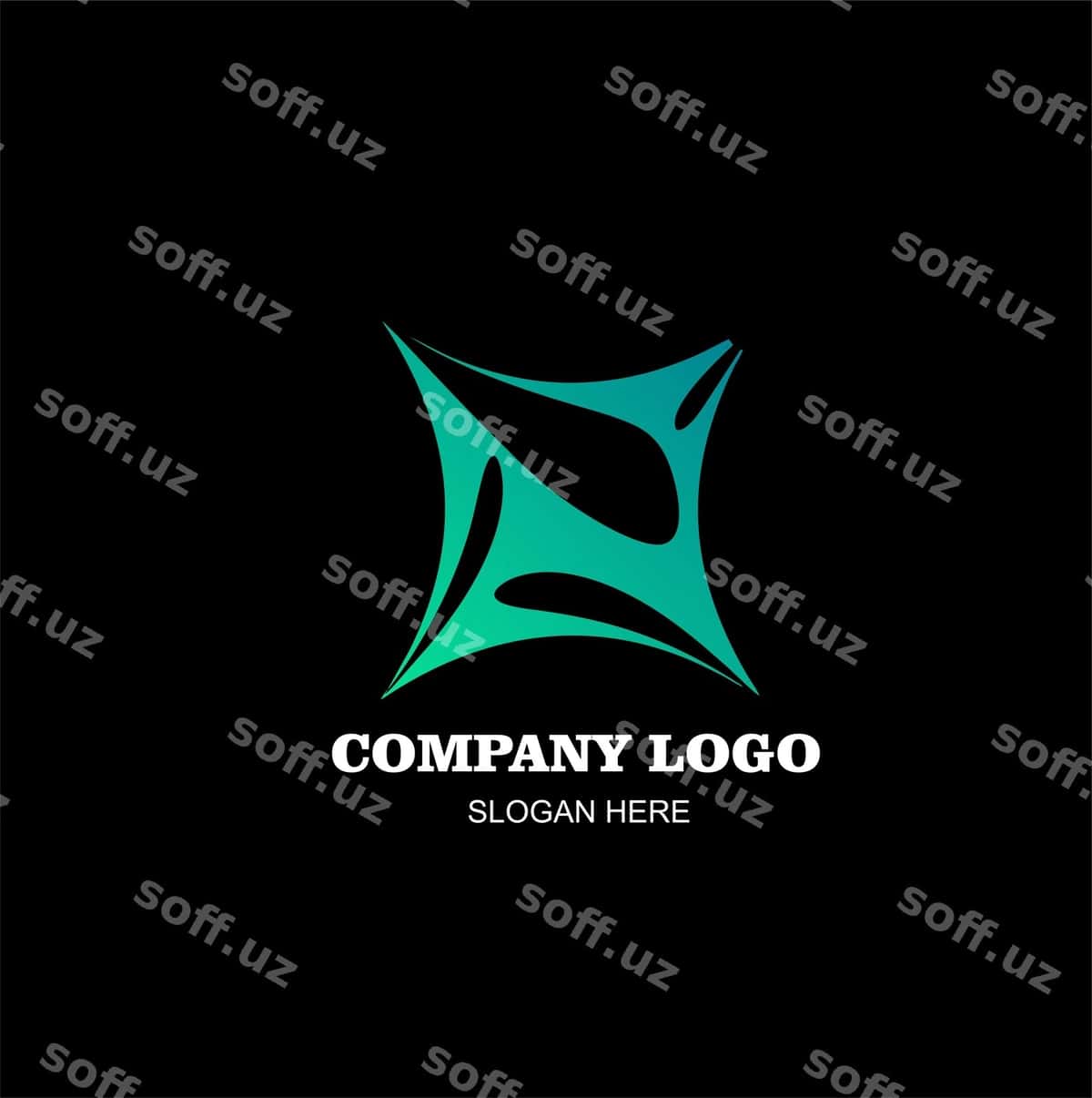 Qora fonda kompaniya logotipi | Company logo with black background 1
