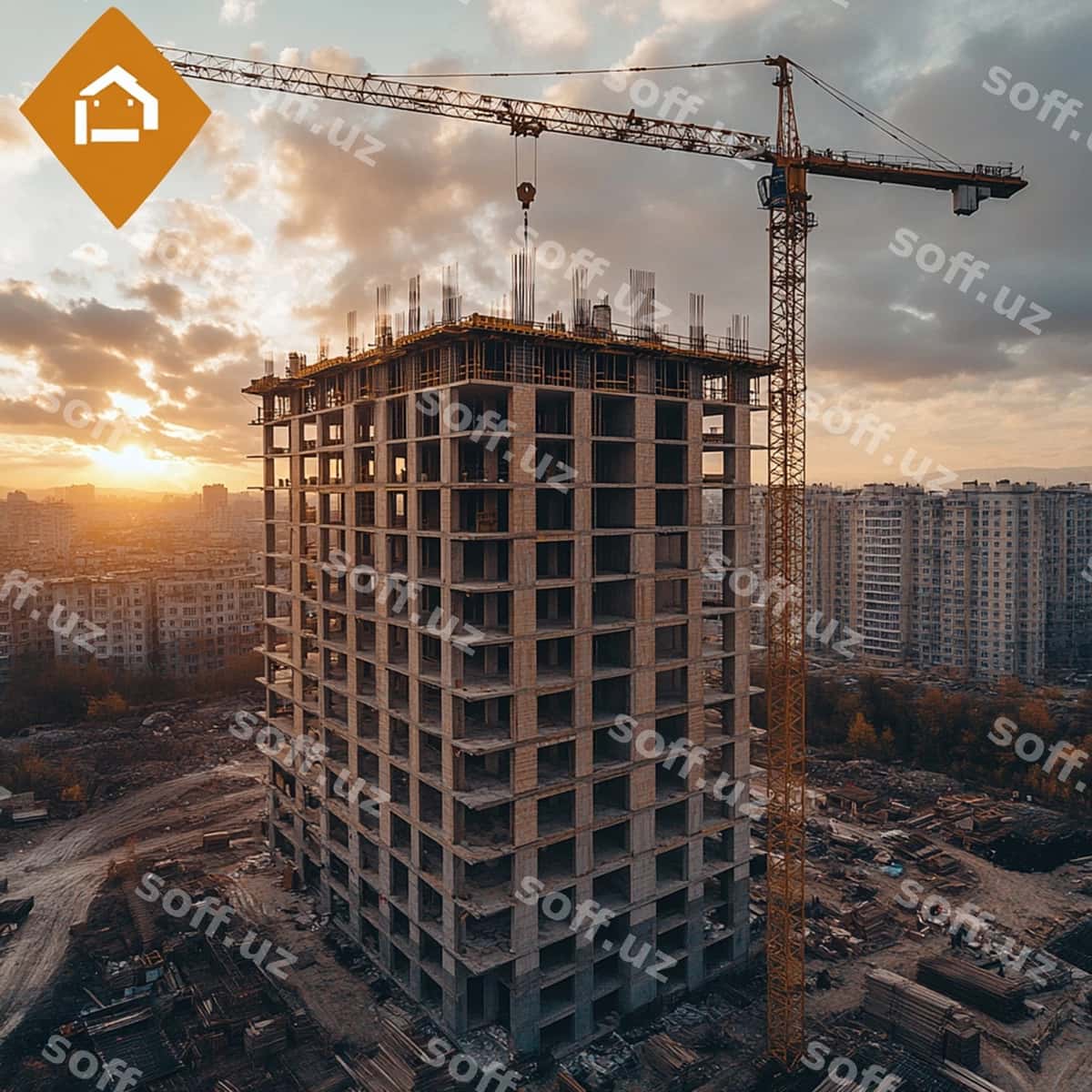 Quruvchi kran konstruktsiyasi | Construction crane housing 1