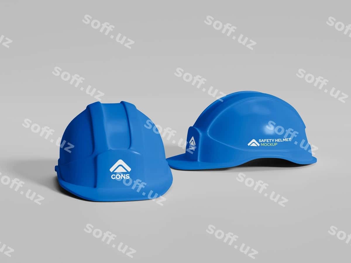 Qurilish bosh poyafati namunasi | Construction helmet mockup 1