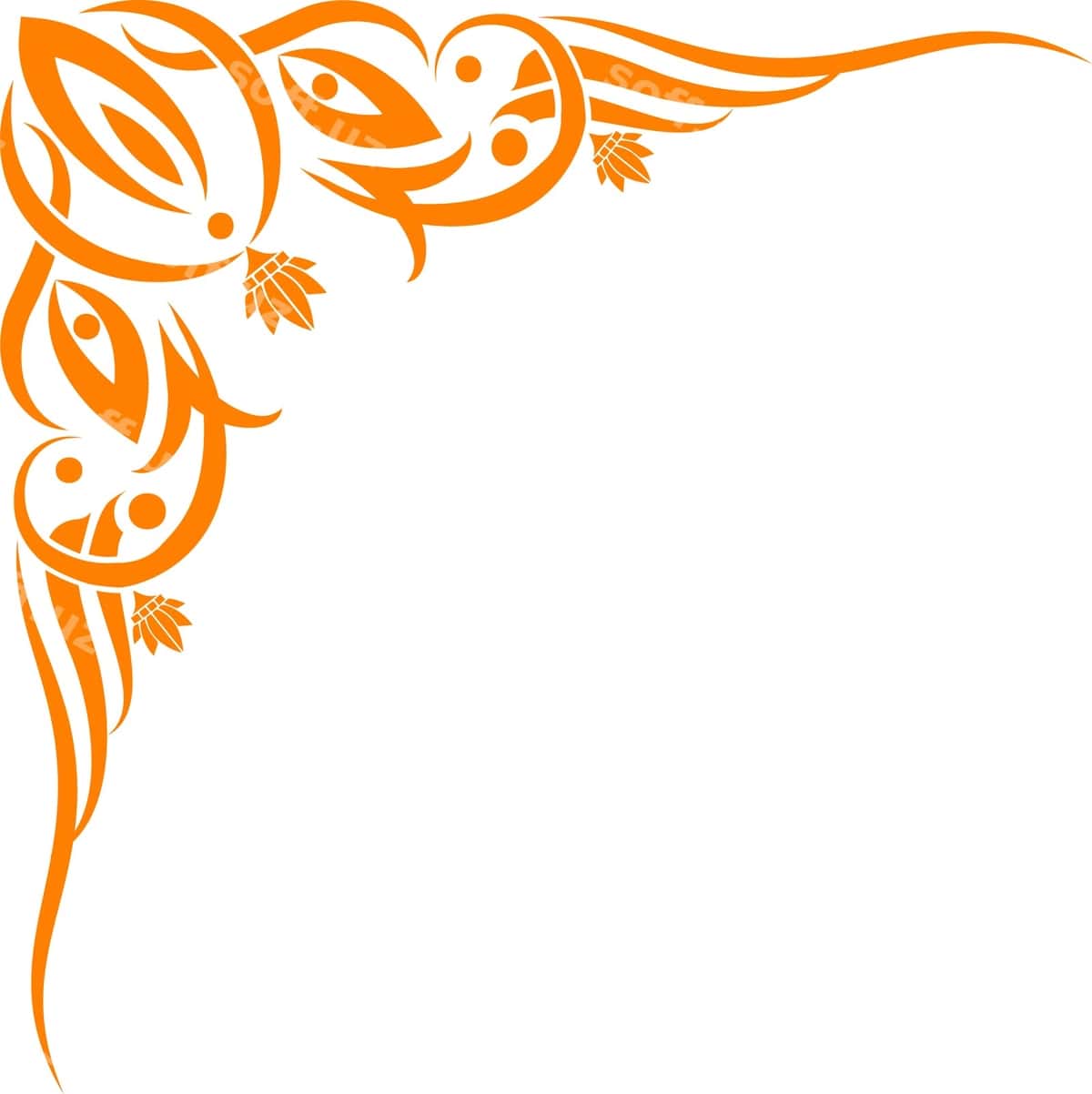 Burchak dizayn vektori | Corner design vector 1
