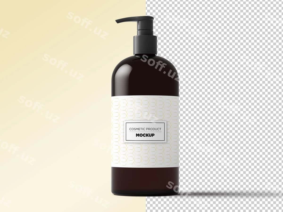 Kosmetik dispenser mockupi izolyatsiya qilingan | Cosmetic dispenser mockup isolated 1