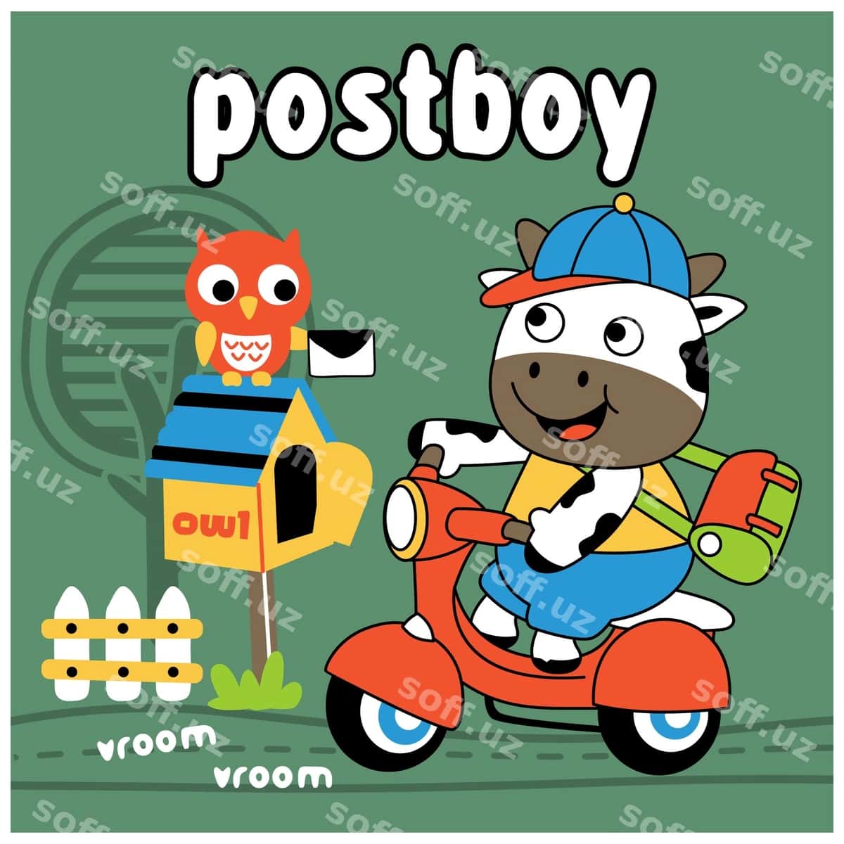 Sigir pochta kuryeri gulbishik hayvon multfilmi | Cow postboy funny animal cartoon 1