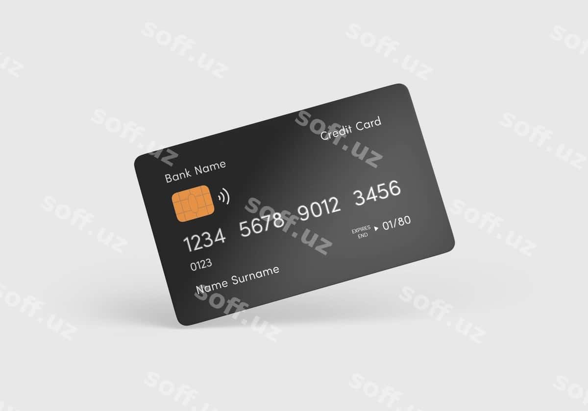 Kredit karta namunasi | Credit card mockup 1