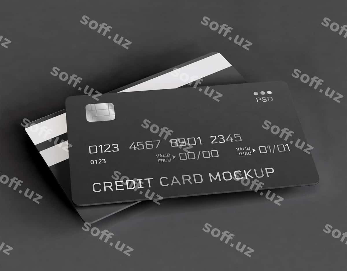 Kredit kartalari namunasi | Credit cards mockup 1