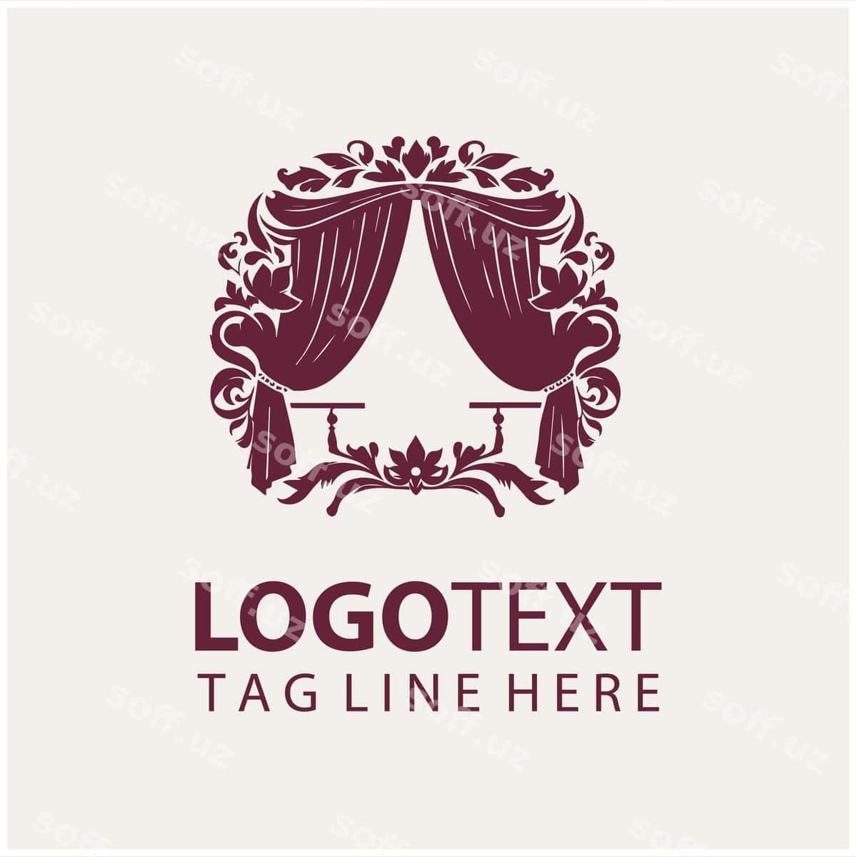 Parda logotipi vektori | Curtain logo vector 1
