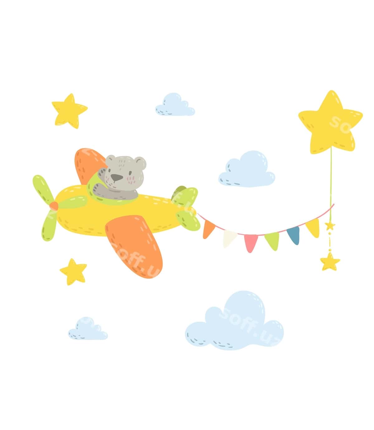 Chiroyli ayiq samolyoti | Cute bear airplane 1