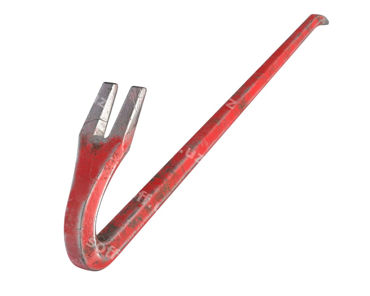 D render eski qizil shinal ajraltirilgan oq | D render old red crowbar isolated white 1