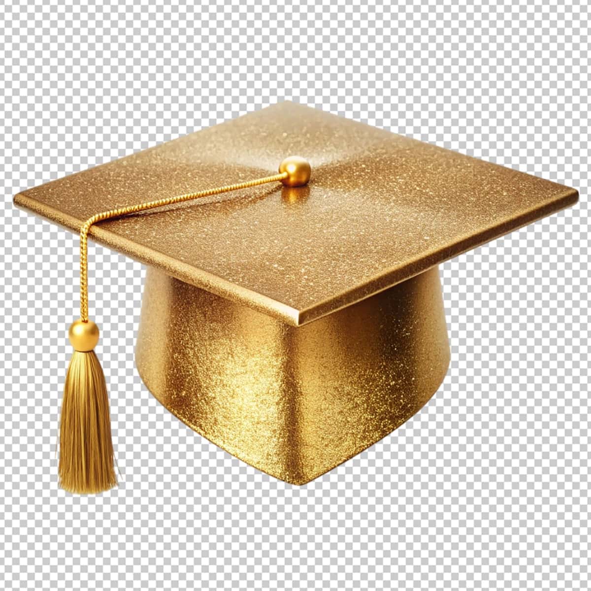 Oltin effektli shaffof fon bilan 2025-sinf bitiruv qalpoqchasi | Class 2025 graduation cap with golden effect transparent background 1