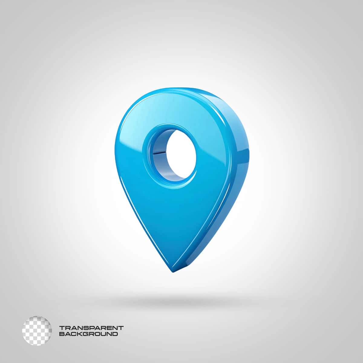 Moviy joylashuv PIN 3D render piktogramma multfilm plastik uslubi minimal izolyatsiyalangan | Blue location pin 3d render icon cartoon plastic style minimal isolated 1