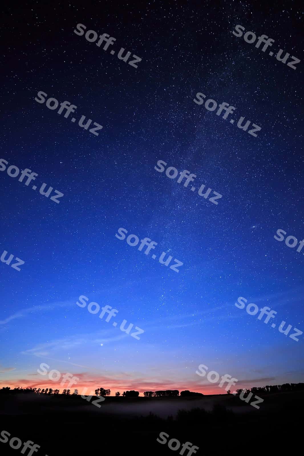 Tong yulduzli fon osmon Somon yo'li | Dawn starry background sky milky way 1