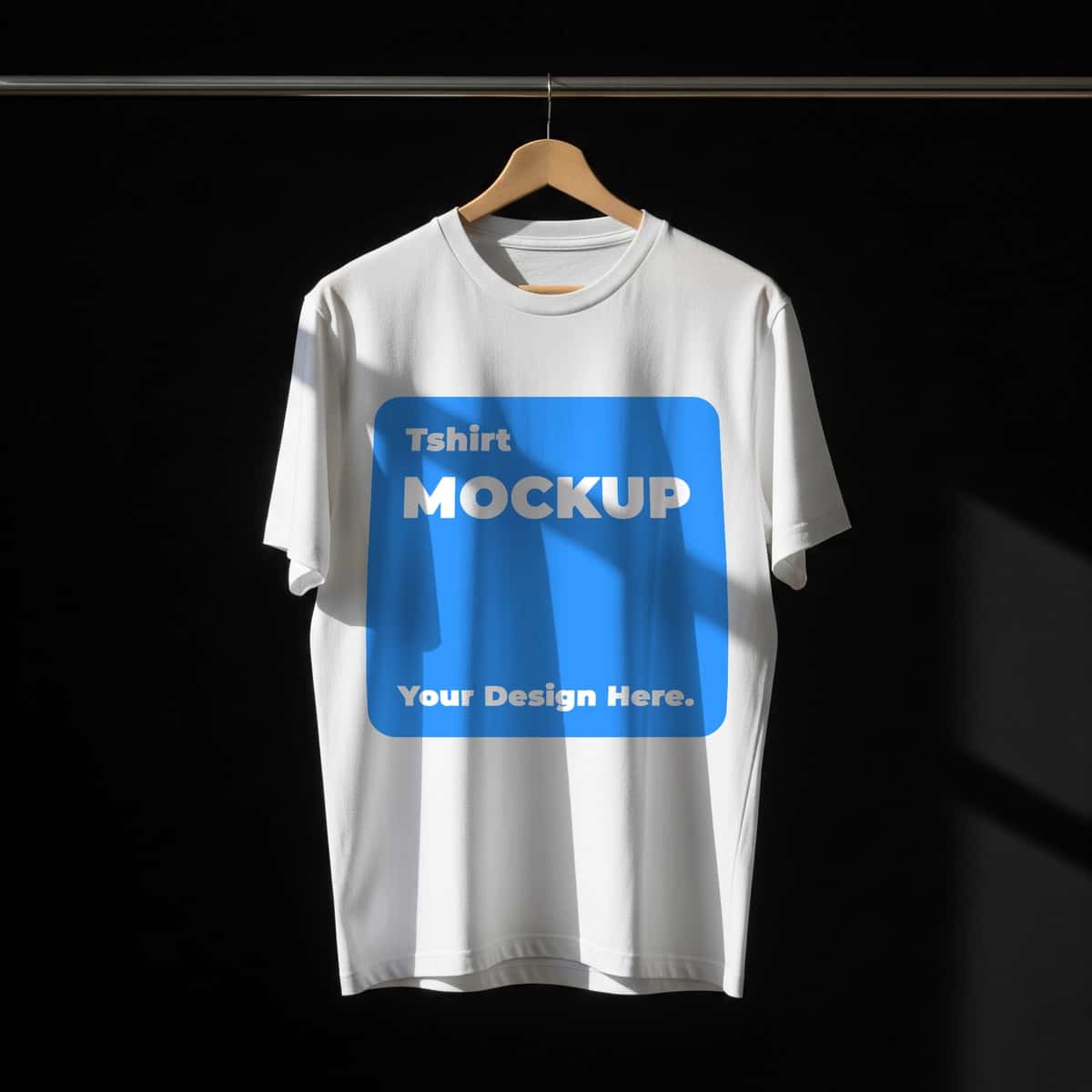 Oq futbolka maket ilgichi | White tshirt mockup hanger 1