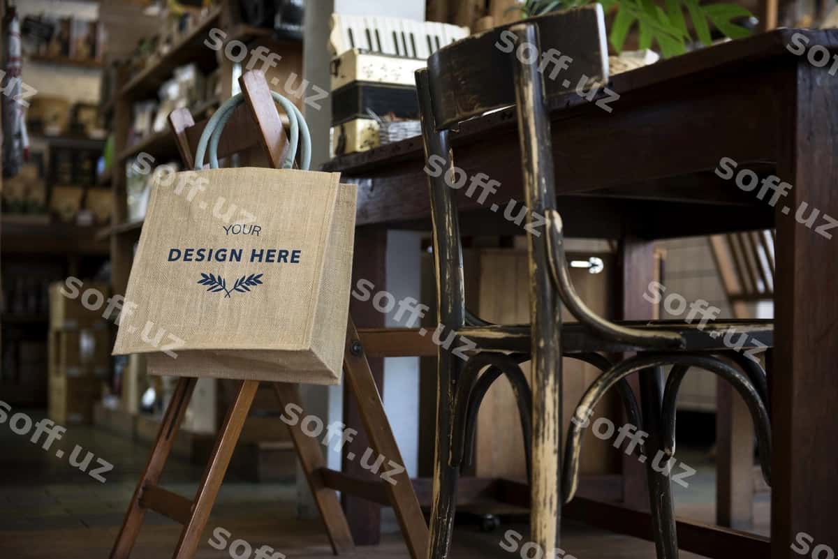 Dizayn maydoni bo'sh sumka | Design space blank tote bag 1