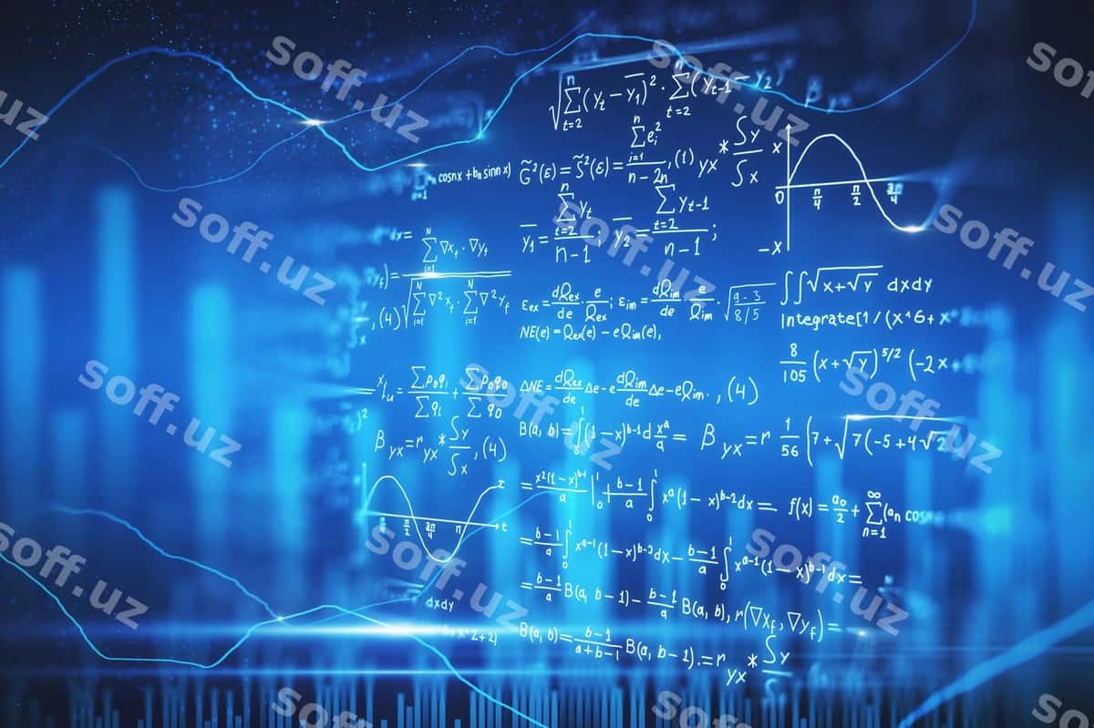 Raqamli matematik formullar devor parambli | Digital mathematical formulas wallpaper 1