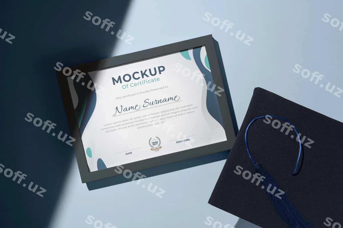 Diploma ramka namuna dizayni | Diploma frame mockup design 1
